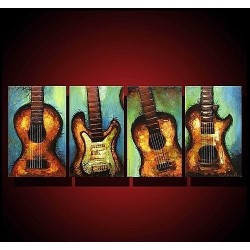 Guitars II | Oil Painting Abstract art Gallery