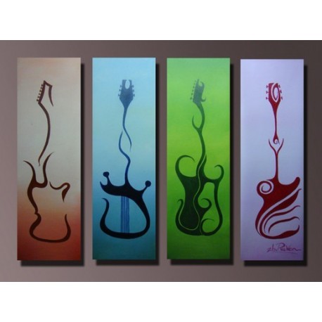 Guitars III | Oil Painting Abstract art Gallery