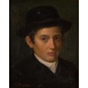 A Jewish Boy by Lazar Krestin | Jewish Art Oil Painting Gallery
