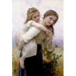 Not Too Much To Carry 1895 by William Adolphe Bouguereau -Art gallery oil painting reproductions