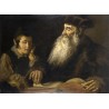 Father & Son by Lazar Krestin | Jewish Art Oil Painting Gallery