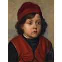 Portrait of a Boy by Lazar Krestin | Jewish Art Oil Painting Gallery