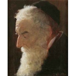 Portrait of a Rabbi 2 by Lazar Krestin | Jewish Art Oil Painting...