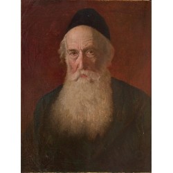 Portrait of a Rabbi III by Lazar Krestin | Jewish Art Oil Painting...