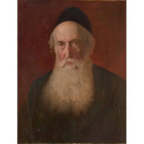 Portrait of a Rabbi III by Lazar Krestin | Jewish Art Oil Painting Gallery