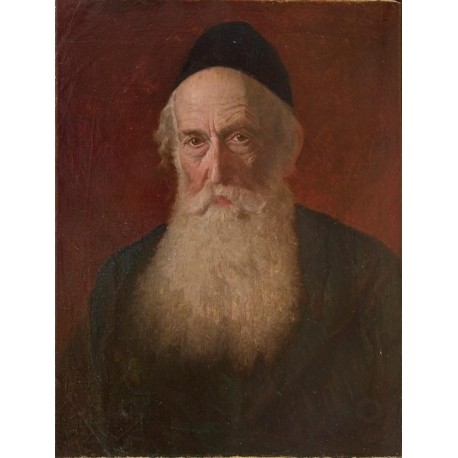 Portrait of a Rabbi III by Lazar Krestin | Jewish Art Oil Painting...