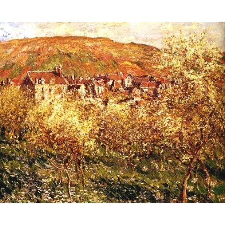 Apple Trees In Blossom by Claude Oscar Monet - Art gallery oil...