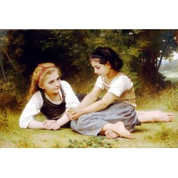 Les noisettes by William Adolphe Bouguereau - Art gallery oil...