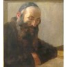 Rabbi Learning by Lazar Krestin | Jewish Art Oil Painting Gallery
