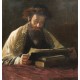 Rabbi Studying by Lazar Krestin | Jewish Art Oil Painting Gallery