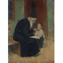 The Lesson by Lazar Krestin | Jewish Art Oil Painting Gallery