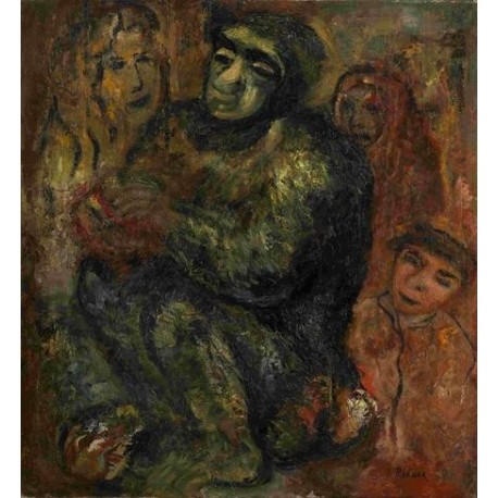 Gathering by Issachar Ber Ryback | Jewish Art Oil Painting Gallery