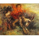Child Riding a Goat by Issachar Ber Ryback Jewish Art Oil Painting...