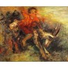 Child Riding a Goat by Issachar Ber Ryback Jewish Art Oil Painting...