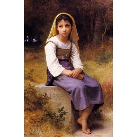 Meditation by William Adolphe Bouguereau -Art gallery oil painting reproductions