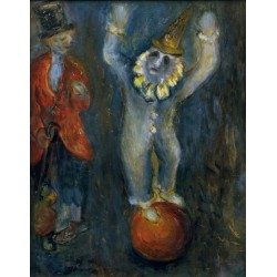 Clowns Equilibristes by Issachar Ber Ryback Jewish Art Oil...