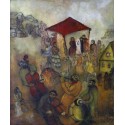 Jewish Wedding  by Issachar Ber Ryback Jewish Art Oil Painting Gallery