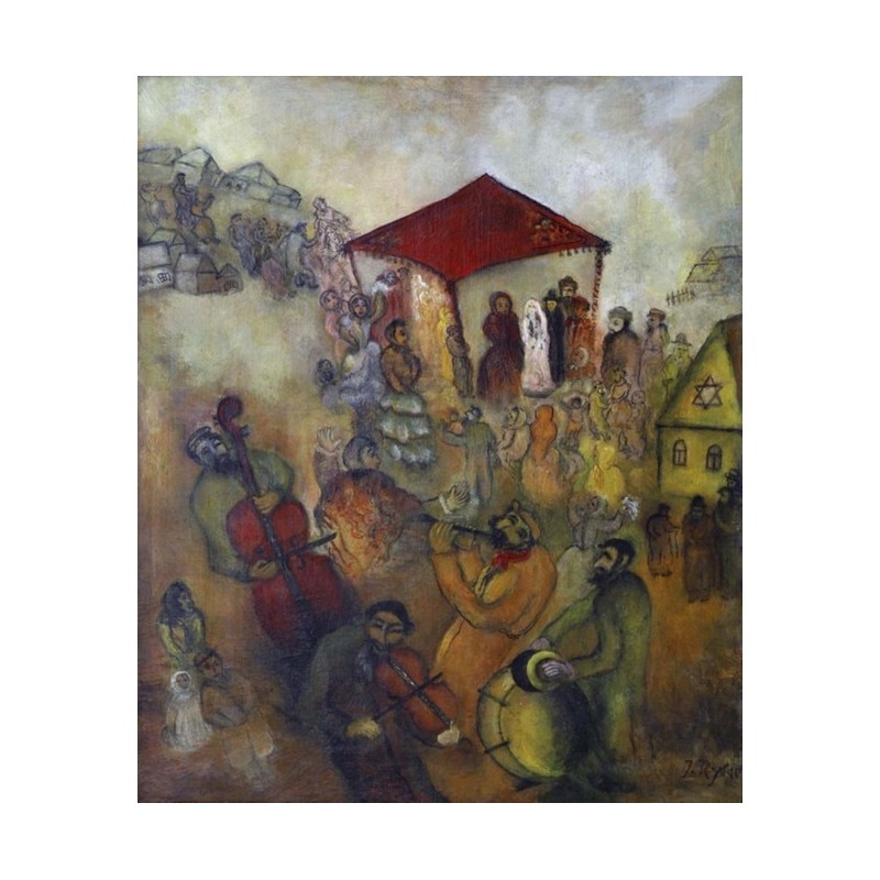Jewish Wedding by Issachar Ber Ryback oil painting jewish art oil