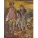 Jews in a Small Town by Issachar Ber Ryback Jewish Art Oil...
