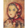 Portrait of a Girl by Issachar Ber Ryback Jewish Art Oil Painting Gallery