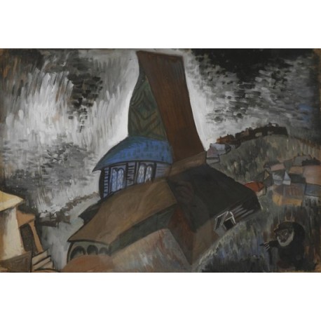 Old Synagogue by Issachar Ber Ryback Jewish Art Oil Painting Gallery