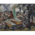 Small Town after the Pogrom by Issachar Ber Ryback Jewish Art Oil...