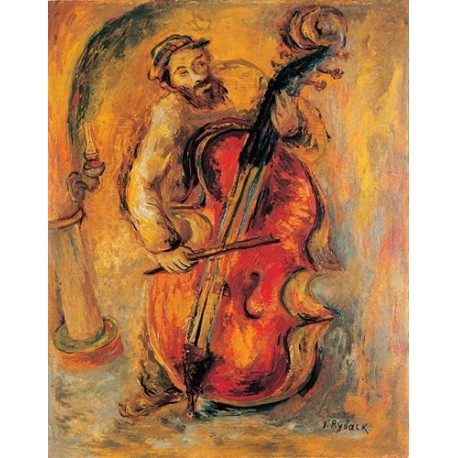 The Cello by Issachar Ber Ryback Jewish Art Oil Painting Gallery