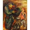 Viiolinist and a Boy by Issachar Ber Ryback Jewish Art Oil...