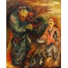 Viiolinist and a Boy by Issachar Ber Ryback Jewish Art Oil...