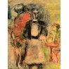Waiter in a Restaurant by Issachar Ber Ryback Jewish Art Oil...