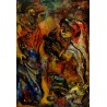Women and a Cockerel by Issachar Ber Ryback Jewish Art Oil...