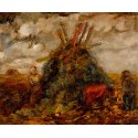 Workers in the Field II by Issachar Ber Ryback Jewish Art Oil...