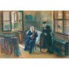Grajek, 1927 by Artur Markowicz -Jewish Art Oil Painting Gallery