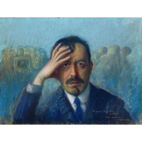 Self Portrait, 1872-1934 by Artur Markowicz -Jewish Art Oil Painting Gallery