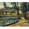 Landscape in France  by Adolphe Feder - Jewish Art Oil Painting...