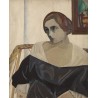 Portrait of a Woman by Adolphe Feder - Jewish Art Oil Painting Gallery