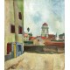 Lamp Post by Adolphe Feder - Jewish Art Oil Painting Gallery