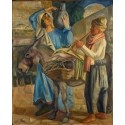 Water Carrier and Musician by Adolphe Feder - Jewish Art Oil...