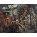 Carriage in the City Streets by Issachar Ber Ryback Jewish Art Oil...