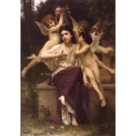 Reve de Printemps 1901 by  William Adolphe Bouguereau - Art gallery oil painting reproductions