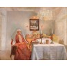 Friday Evening I by Isidor Kaufmann - Jewish Art Oil Painting Gallery