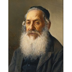 Portrait of a Rabbi II by Isidor Kaufmann - Jewish Art Oil...