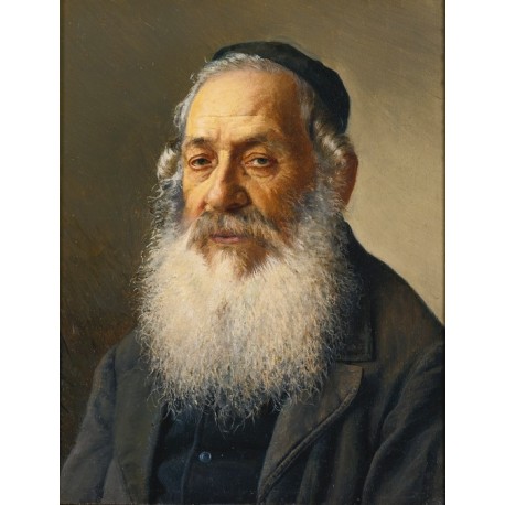 Portrait of a Rabbi II by Isidor Kaufmann - Jewish Art Oil...