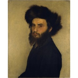 Portrait of a Young Jewish Man by Isidor Kaufmann - Jewish Art Oil...