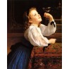 The Pet Bird by William Adolphe Bouguereau - Art gallery oil...