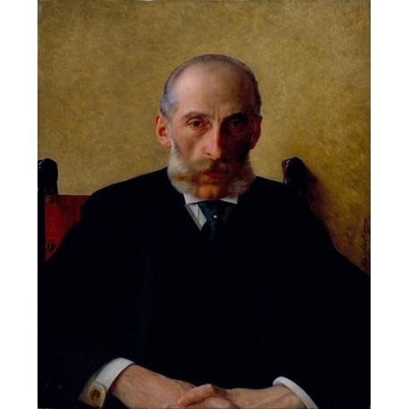 Portrait of Isidor Gewitsch by Isidor Kaufmann - Jewish Art Oil Painting Gallery