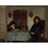 Rabbi with Young Student by Isidor Kaufmann - Jewish Art Oil Painting Gallery