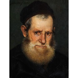 A Rabbi by Isidor Kaufmann - Jewish Art Oil Painting Gallery
