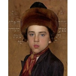 Portrait of a Jewish Boy by Isidor Kaufmann - Jewish Art Oil...