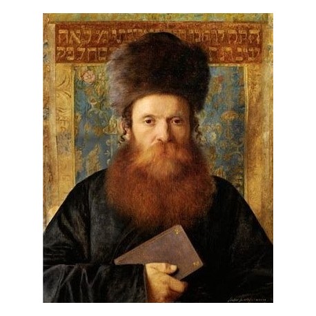 Portrait of a Rabbi III by Isidor Kaufmann - Jewish Art Oil...
